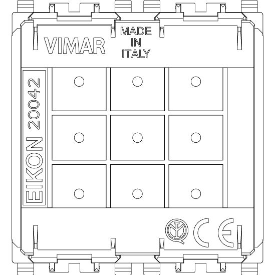 Vimar Eikon 2-Module Blank Module, Flush Mount, Halogen-Free Thermoplastic — Quality Boat Parts