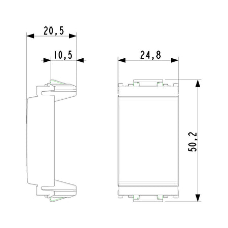 Vimar Idea Blank Module, Smooth Front, 1 Module, Thermoplastic, Halogen-Free — Quality Boat Parts