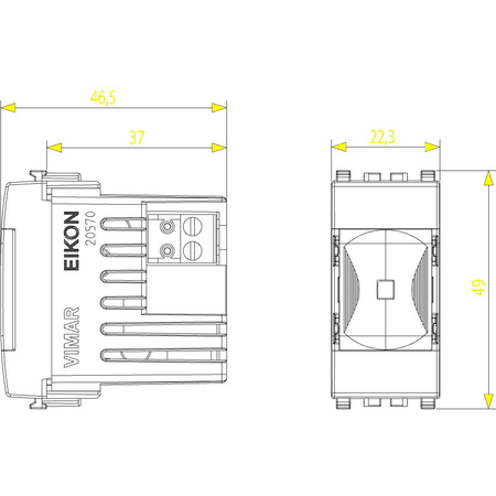 Vimar Eikon LED Inner Light for Color Video Cameras, 12-24V DC, White Light — Quality Boat Parts
