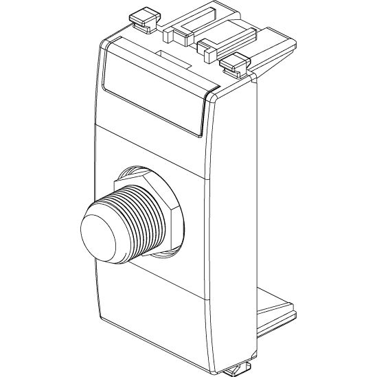 Vimar Eikon F-Type Female Coaxial Socket Outlet, 2400 MHz, End Socket — Quality Boat Parts
