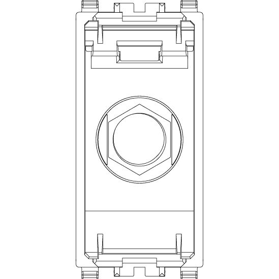 Vimar Eikon F-Type Female Coaxial Socket Outlet, 2400 MHz, End Socket — Quality Boat Parts