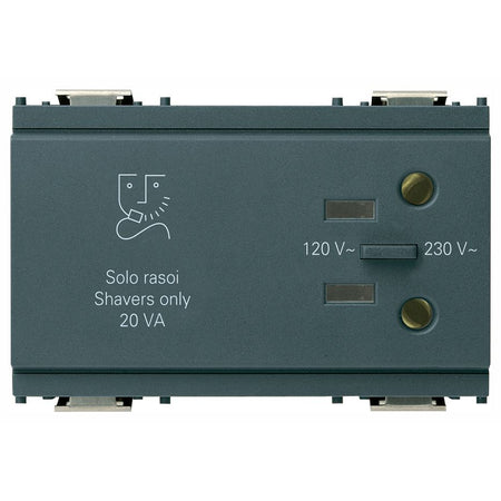Vimar Idea Shaver Supply Unit, 3-Module, 20 VA, 120/230V — Quality Boat Parts