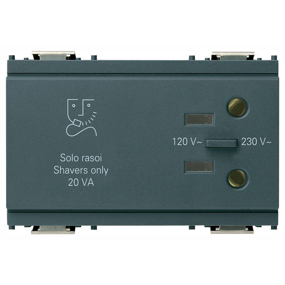 Vimar Idea Shaver Supply Unit, 3-Module, 20 VA, 120/230V — Quality Boat Parts