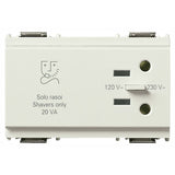 Vimar Idea Shaver Supply Unit, 3-Module, 20 VA, 120/230V — Quality Boat Parts