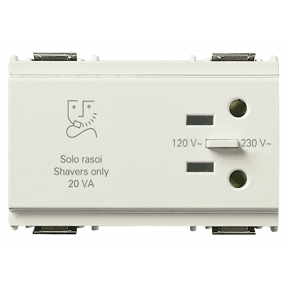 Vimar Idea Shaver Supply Unit, 3-Module, 20 VA, 120/230V — Quality Boat Parts