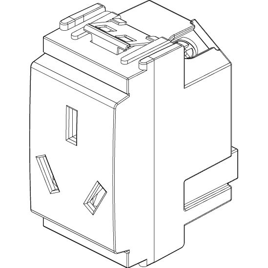 Vimar Idea SICURY Argentinian Socket Outlet, 2P+E, 10A, 250V, IP20 — Quality Boat Parts