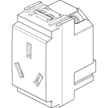 Vimar Idea SICURY Argentinian Socket Outlet, 2P+E, 10A, 250V, IP20 — Quality Boat Parts