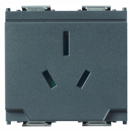 Vimar Idea SICURY Australian Socket Outlet, AS/NZS 3112, 2P+E, 15A 250V, 2 Modules, IP20 — Quality Boat Parts
