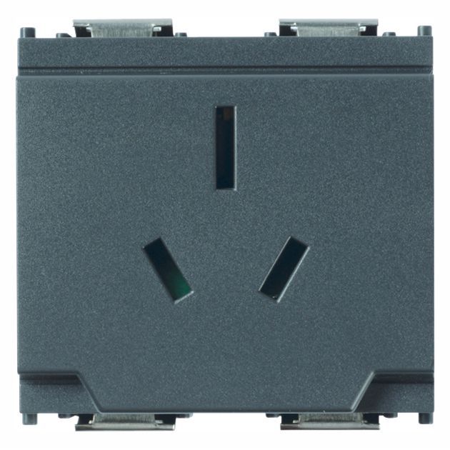 Vimar Idea SICURY Australian Socket Outlet, AS/NZS 3112, 2P+E, 15A 250V, 2 Modules, IP20 — Quality Boat Parts