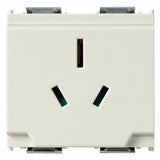 Vimar Idea SICURY Australian Socket Outlet, AS/NZS 3112, 2P+E, 15A 250V, 2 Modules, IP20 — Quality Boat Parts