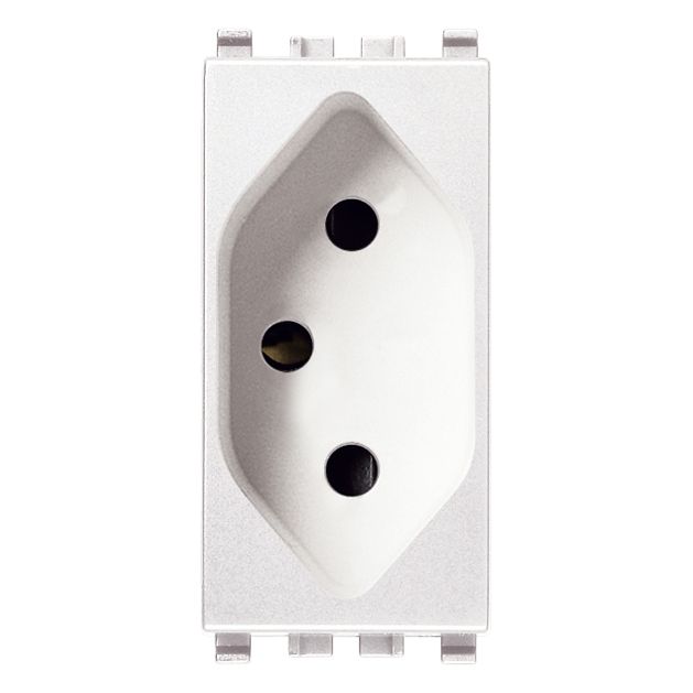 Vimar Eikon Brazilian SICURY Socket Outlet, 2P+E, 10A, 250V, IP20 — Quality Boat Parts
