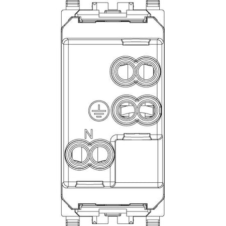 Vimar Eikon Brazilian SICURY Socket Outlet, 2P+E, 10A, 250V, IP20 — Quality Boat Parts