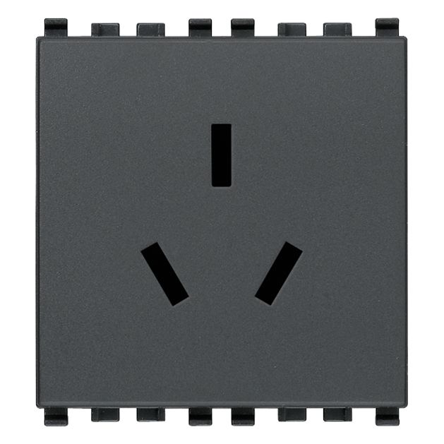 Vimar Eikon Chinese SICURY Socket Outlet, 2P+E 10A 250V, 2-Module — Quality Boat Parts