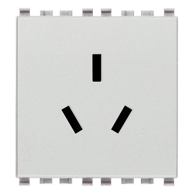 Vimar Eikon Chinese SICURY Socket Outlet, 2P+E 10A 250V, 2-Module — Quality Boat Parts