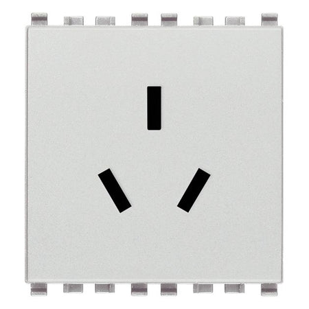 Vimar Eikon Chinese SICURY Socket Outlet, 2P+E 10A 250V, 2-Module — Quality Boat Parts
