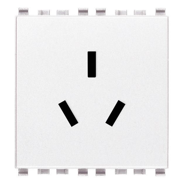 Vimar Eikon Chinese SICURY Socket Outlet, 2P+E 10A 250V, 2-Module — Quality Boat Parts