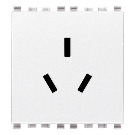 Vimar Eikon Chinese SICURY Socket Outlet, 2P+E 10A 250V, 2-Module — Quality Boat Parts