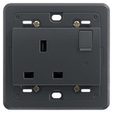 Vimar Eikon SICURY Switched English Standard Socket Outlet, 2P+E, 13A 250V, IP20, 3-Module Mounting Frame, Indicator Unit — Quality Boat Parts