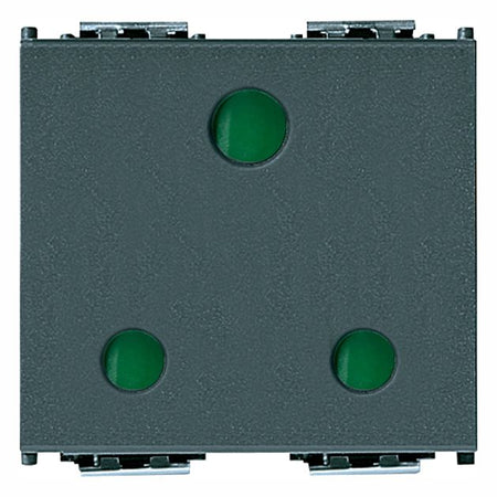 Vimar Idea 2P+E British Standard SICURY Socket Outlet, 16A 250V, 2 Modules, IP20 — Quality Boat Parts