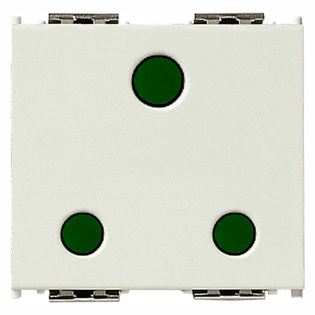 Vimar Idea 2P+E British Standard SICURY Socket Outlet, 16A 250V, 2 Modules, IP20 — Quality Boat Parts