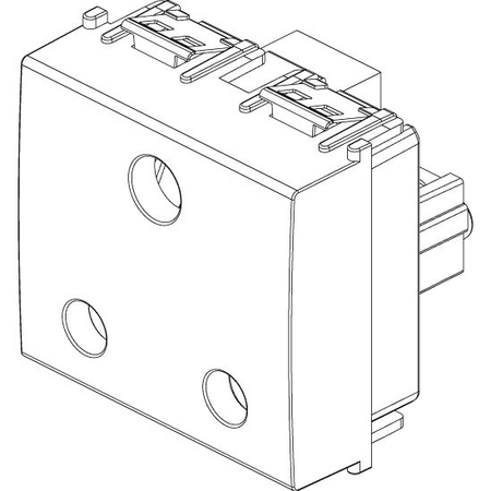 Vimar Idea 2P+E British Standard SICURY Socket Outlet, 16A 250V, 2 Modules, IP20 — Quality Boat Parts