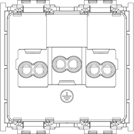 Vimar Idea 2P+E British Standard SICURY Socket Outlet, 16A 250V, 2 Modules, IP20 — Quality Boat Parts