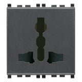 Vimar Eikon 2P+E SICURY Multistandard Socket Outlet, 13A 250V, 2 Module, Screw Terminal — Quality Boat Parts