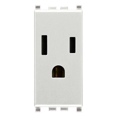 Vimar Eikon USA+SASO SICURY Socket Outlet, 2P+E, 15A, 127V, IP20 — Quality Boat Parts