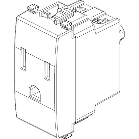 Vimar Eikon USA+SASO SICURY Socket Outlet, 2P+E, 15A, 127V, IP20 — Quality Boat Parts