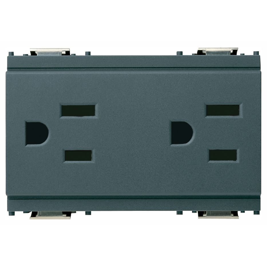 Vimar Idea Double 2P+E USA Socket Outlet, 15A, 127V, IP20, 3-Module — Quality Boat Parts