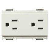 Vimar Idea Double 2P+E USA Socket Outlet, 15A, 127V, IP20, 3-Module — Quality Boat Parts
