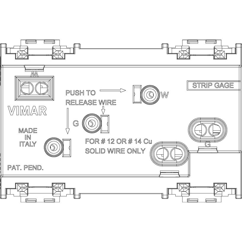 Vimar Idea Double 2P+E USA Socket Outlet, 15A, 127V, IP20, 3-Module — Quality Boat Parts