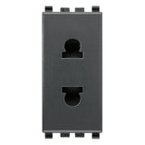 Vimar Eikon USA+EU SICURY Socket Outlet, 2P 16A 250V, Euro-American Standard, IP20 — Quality Boat Parts