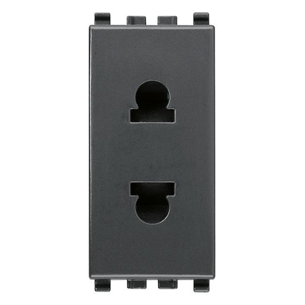 Vimar Eikon USA+EU SICURY Socket Outlet, 2P 16A 250V, Euro-American Standard, IP20 — Quality Boat Parts
