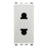 Vimar Eikon USA+EU SICURY Socket Outlet, 2P 16A 250V, Euro-American Standard, IP20 — Quality Boat Parts