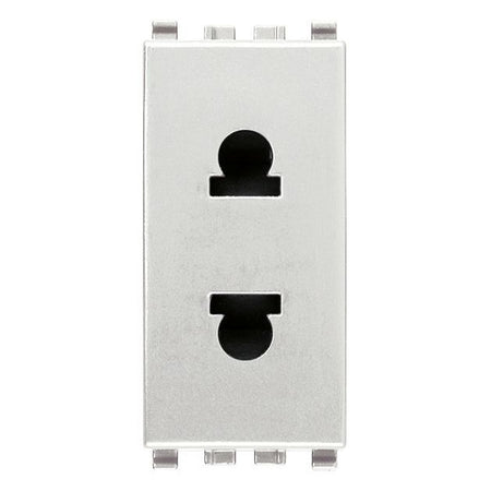 Vimar Eikon USA+EU SICURY Socket Outlet, 2P 16A 250V, Euro-American Standard, IP20 — Quality Boat Parts