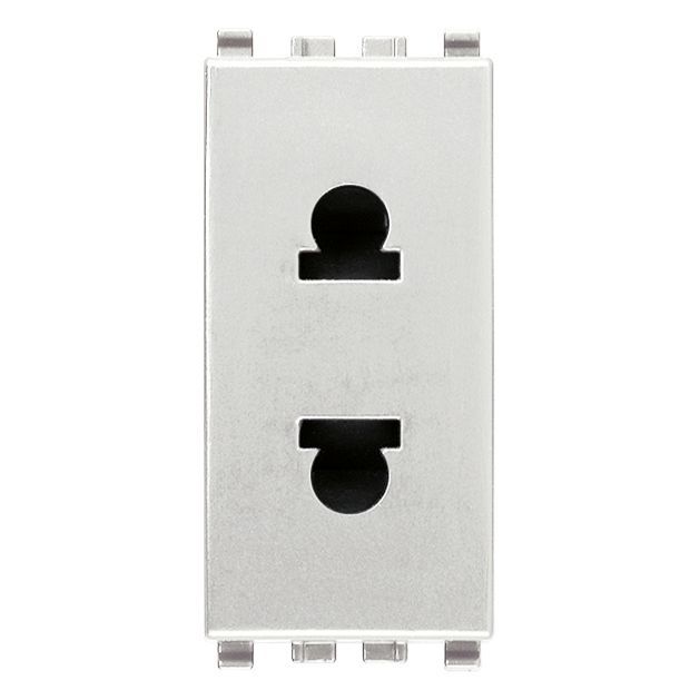 Vimar Eikon USA+EU SICURY Socket Outlet, 2P 16A 250V, Euro-American Standard, IP20 — Quality Boat Parts