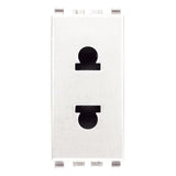 Vimar Eikon USA+EU SICURY Socket Outlet, 2P 16A 250V, Euro-American Standard, IP20 — Quality Boat Parts