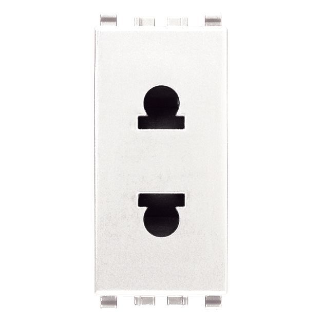 Vimar Eikon USA+EU SICURY Socket Outlet, 2P 16A 250V, Euro-American Standard, IP20 — Quality Boat Parts