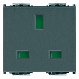 Vimar Idea 2P+E English SICURY Socket Outlet, 13A 250V, 2 Modules, IP20 — Quality Boat Parts