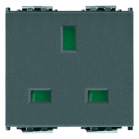 Vimar Idea 2P+E English SICURY Socket Outlet, 13A 250V, 2 Modules, IP20 — Quality Boat Parts
