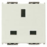 Vimar Idea 2P+E English SICURY Socket Outlet, 13A 250V, 2 Modules, IP20 — Quality Boat Parts