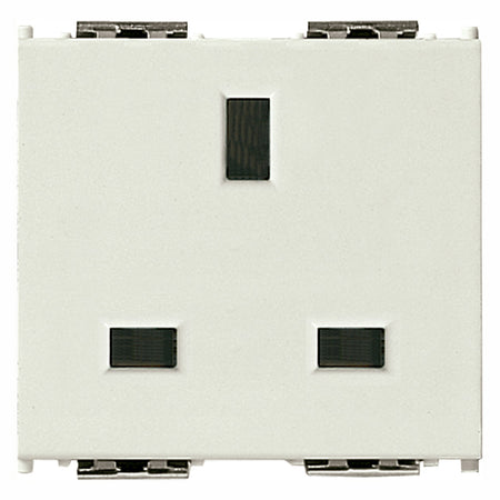 Vimar Idea 2P+E English SICURY Socket Outlet, 13A 250V, 2 Modules, IP20 — Quality Boat Parts