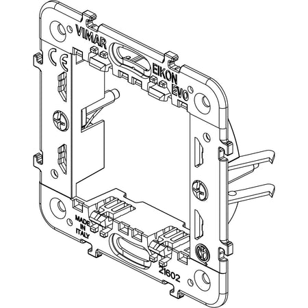 Vimar Eikon Mounting Frame and Protection Cover, 2-Module, 71 mm Centers — Quality Boat Parts