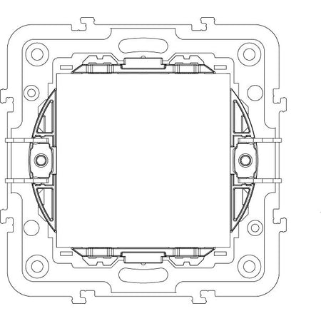 Vimar Eikon Mounting Frame and Protection Cover, 2-Module, 71 mm Centers — Quality Boat Parts