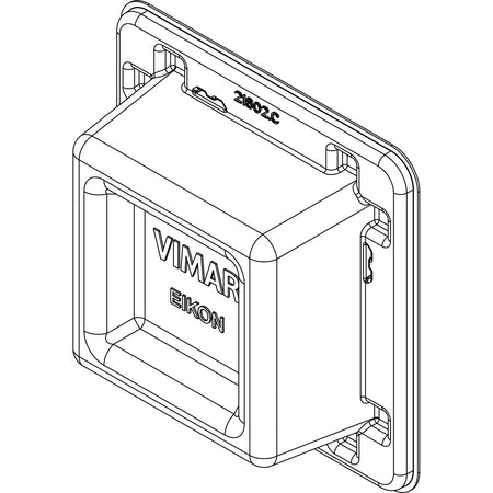 Vimar Eikon Mounting Frame and Protection Cover, 2-Module, 71 mm Centers — Quality Boat Parts