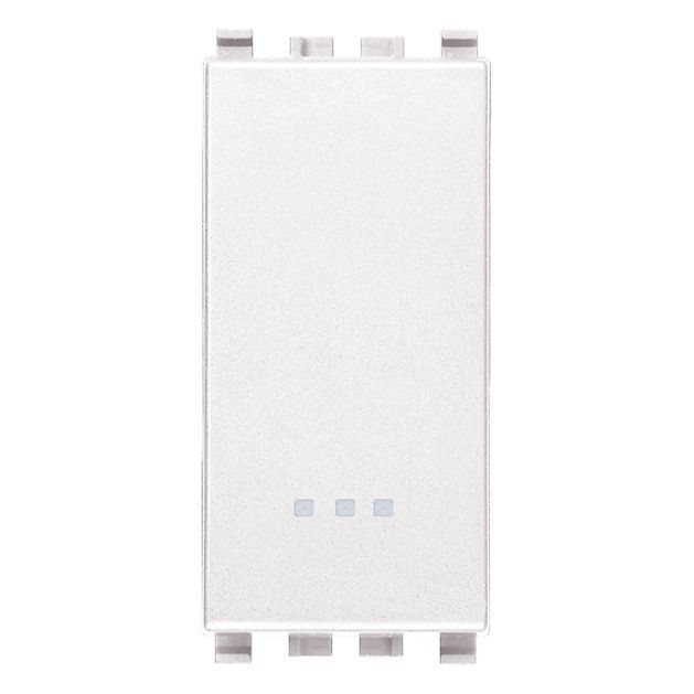 Vimar Eikon 2-Way Rocker Switch, 1P, 16AX, 250V, IP40, Lightable, Replaceable Button — Quality Boat Parts