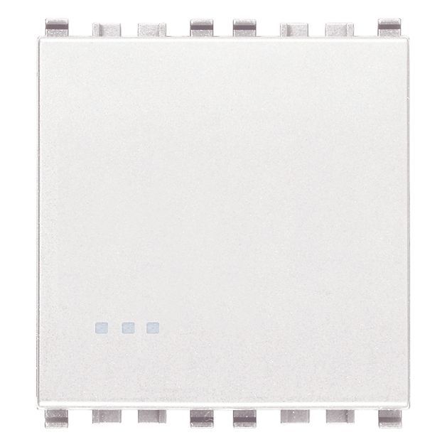 Vimar Eikon 2-Way Rocker Switch, 1P, 16AX, 250V, IP40, Lightable, Replaceable Button — Quality Boat Parts