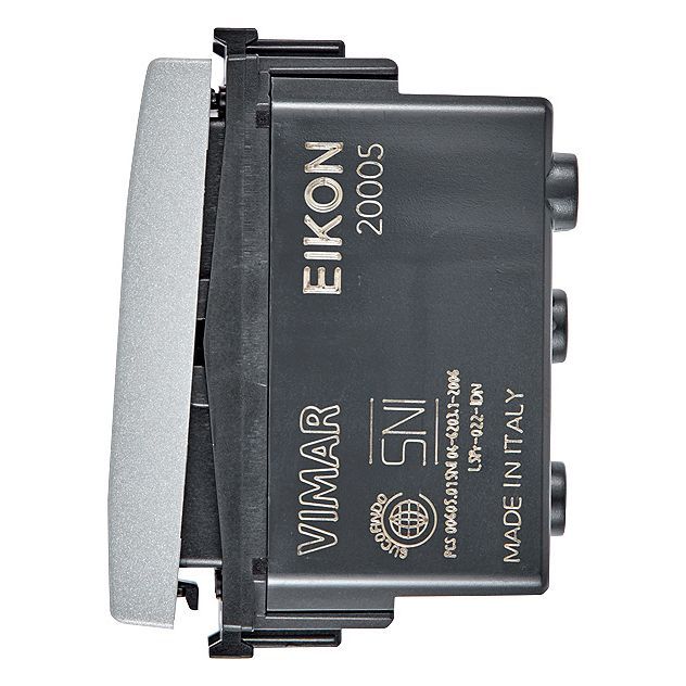Vimar Eikon 2-Way Rocker Switch, 1P, 16AX, 250V, IP40, Lightable, Replaceable Button — Quality Boat Parts