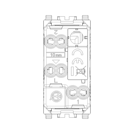 Vimar Eikon 2-Way Rocker Switch, 1P, 16AX, 250V, IP40, Lightable, Replaceable Button — Quality Boat Parts